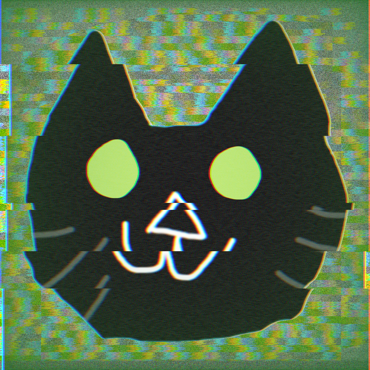 glitched image of oscey